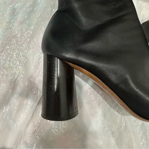Celine Elliptic Nappa Lambskin Leather Black Heeled Ankle Boots Phoebe Philo 40 - Picture 7 of 15